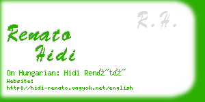 renato hidi business card